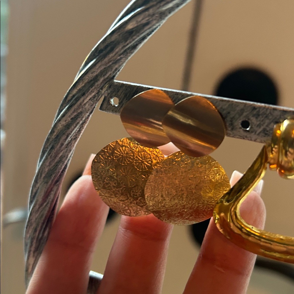 Gold-Tone Textured Earrings